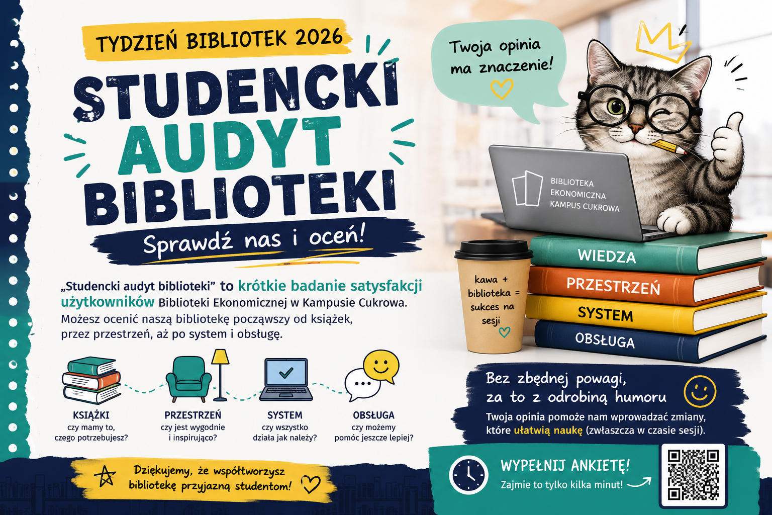Studencki audyt biblioteki – co naprawdę myślą użytkownicy?
